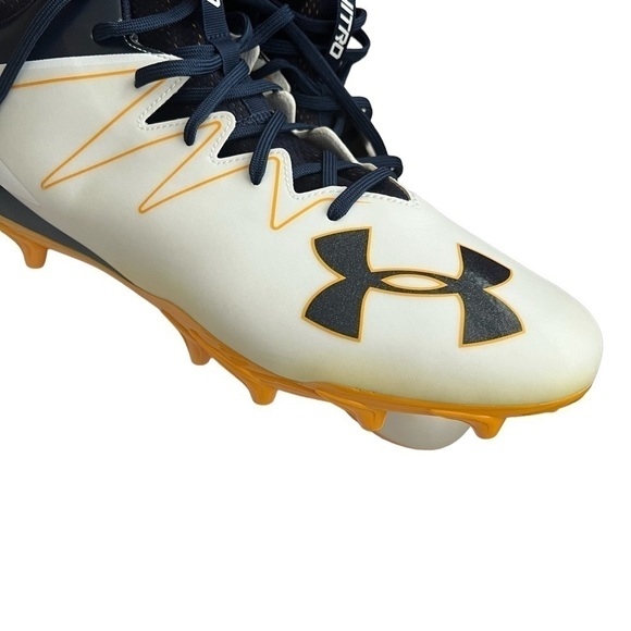 Under Armour Mens Nitro Pro Football Cleats White Blue Yellow Size 15 main image 12